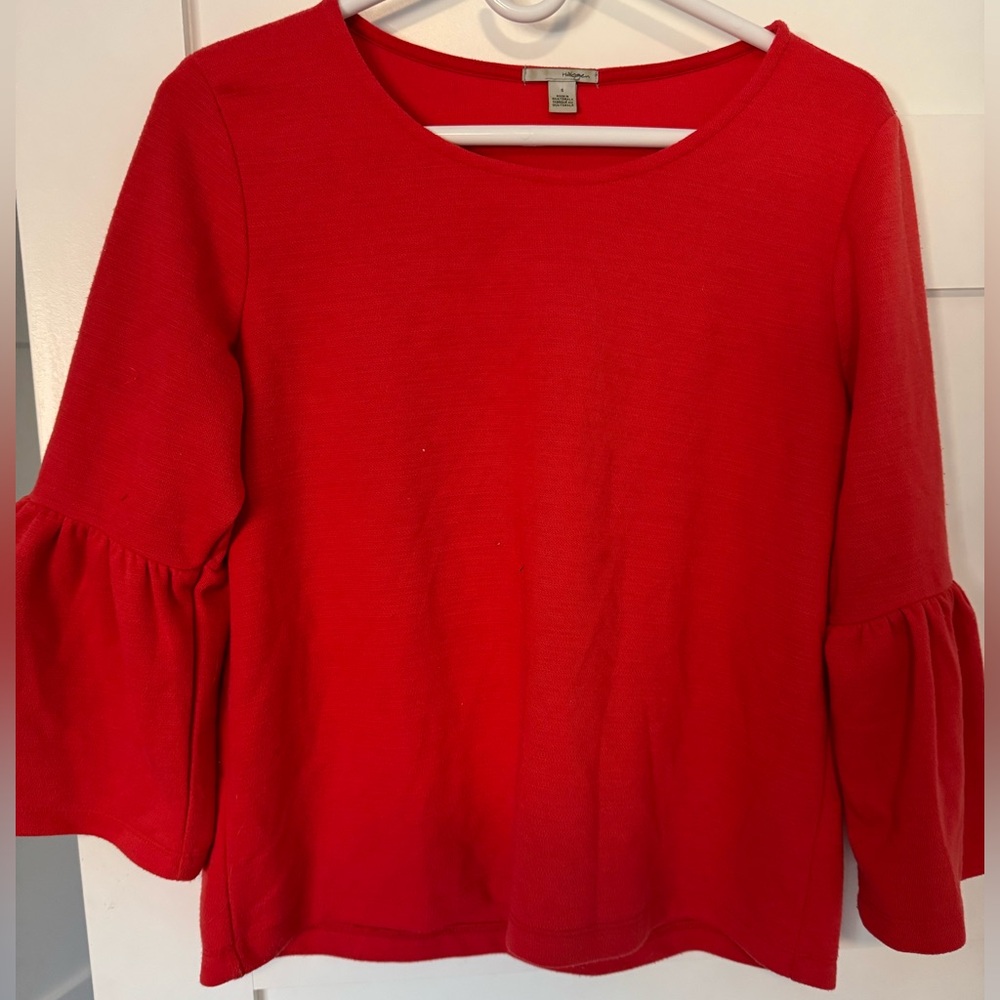 Halogen Women’s Bell 3/4 Sleeve Top Coral Pink size small
